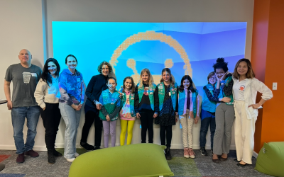 Girls Scouts at The Robo Hub